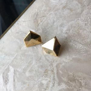 80s / Geometric Gold Earrings